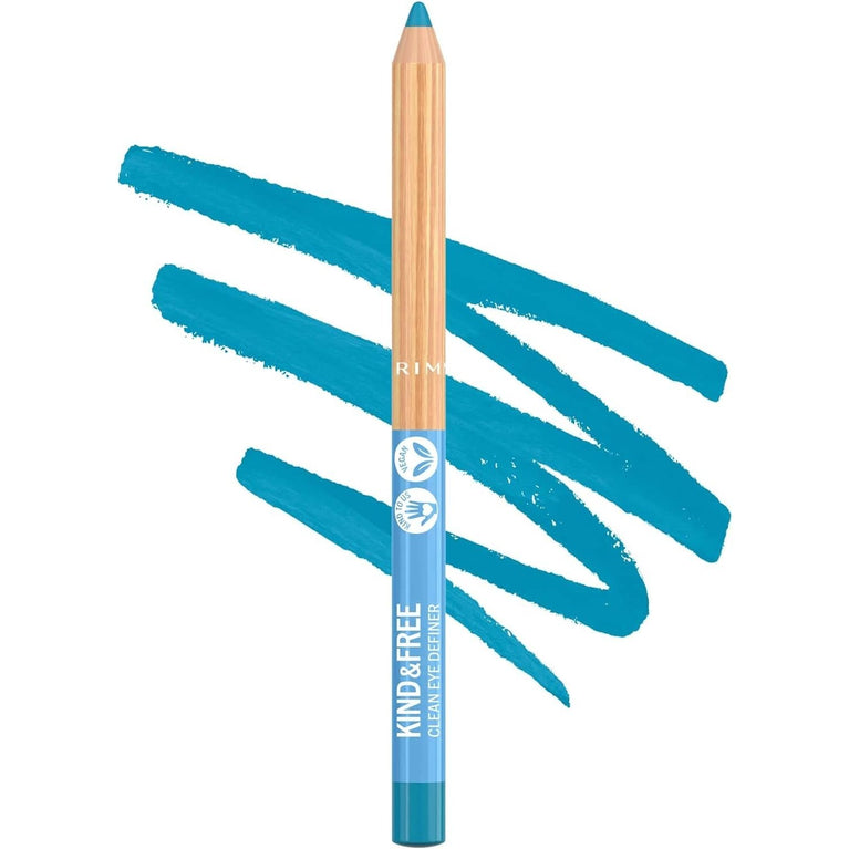Rimmel 12-Hour High Impact Eyeliner in Anime Blue 006, Vegan & Clean, Made with Natural Ingredients