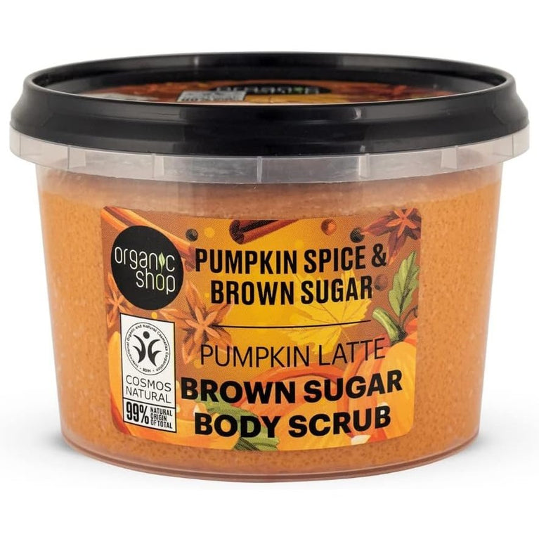 Organic Shop Pumpkin Spice Latte Body Scrub with Brown Sugar - 250ml