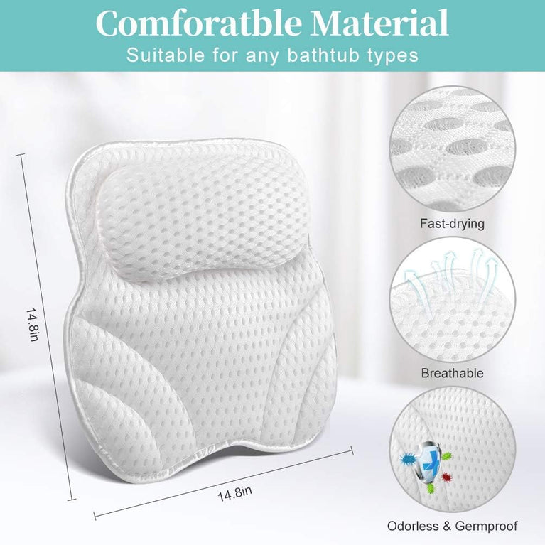 Luxury 4D Air Mesh Bath Pillow for Ultimate Relaxation