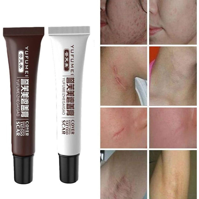 Professional Camouflage Concealer Cream: Waterproof Tattoo and Scar Cover Up Makeup for Skin Blemishes and Birthmarks (Classic Tattoo Concealer)