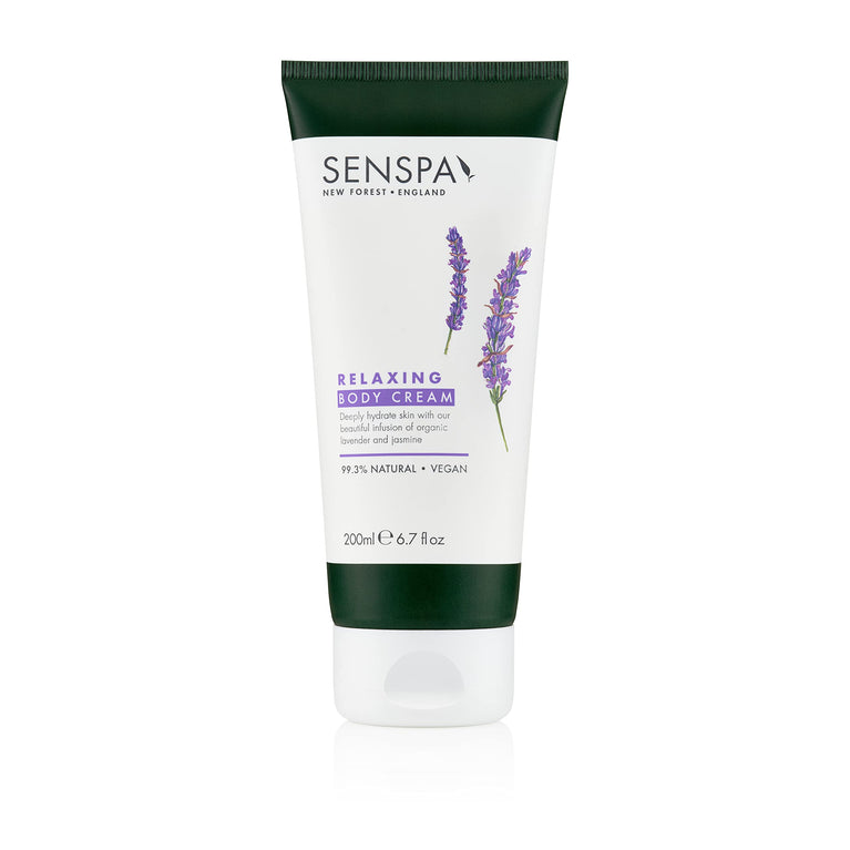 SenSpa Lavender Body Cream - Vegan Moisturizing Lotion, 200ml