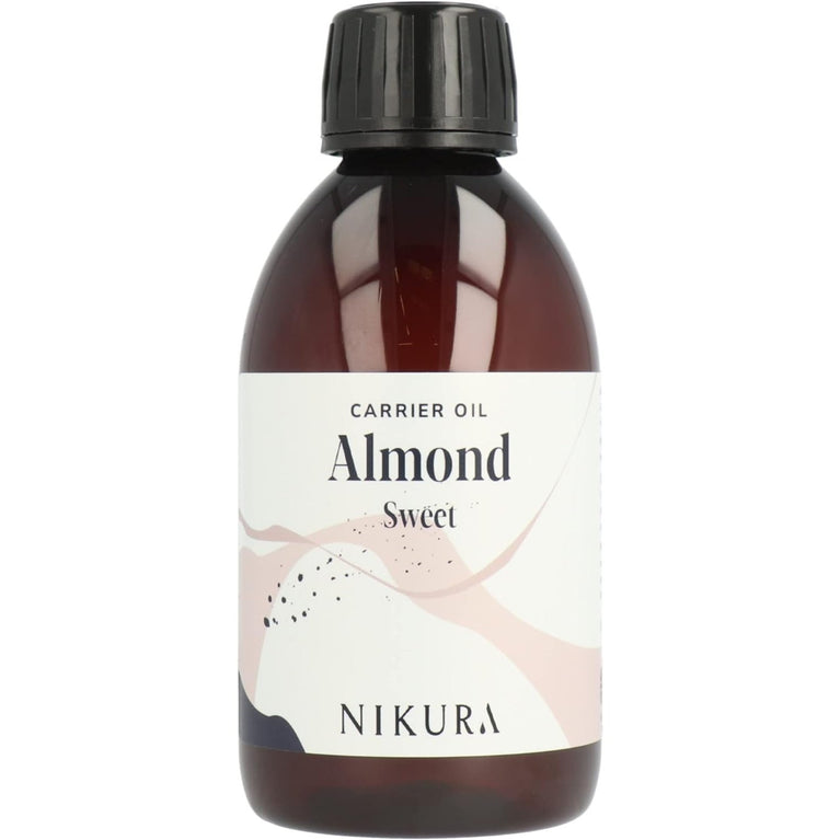 Nikura Sweet Almond Oil - 250ml | Multi-Purpose Skin and Hair Oil with Vitamin E | Natural, Vegan & UK | BPA Free