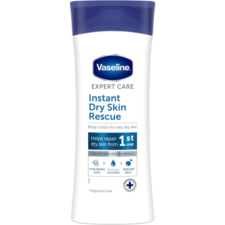 Vaseline Expert Care Instant Dry Skin Rescue Body Lotion - Hydrating Moisturizer for Very Dry Skin (400 ml)