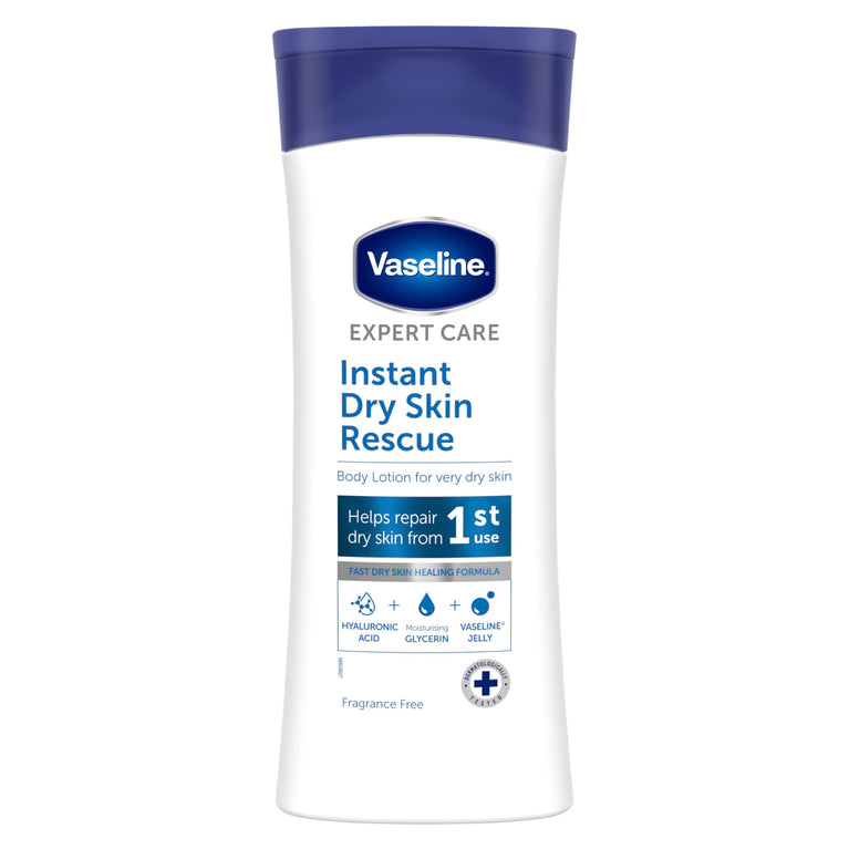 Vaseline Expert Care Instant Dry Skin Rescue Body Lotion - Hydrating Moisturizer for Very Dry Skin (400 ml)