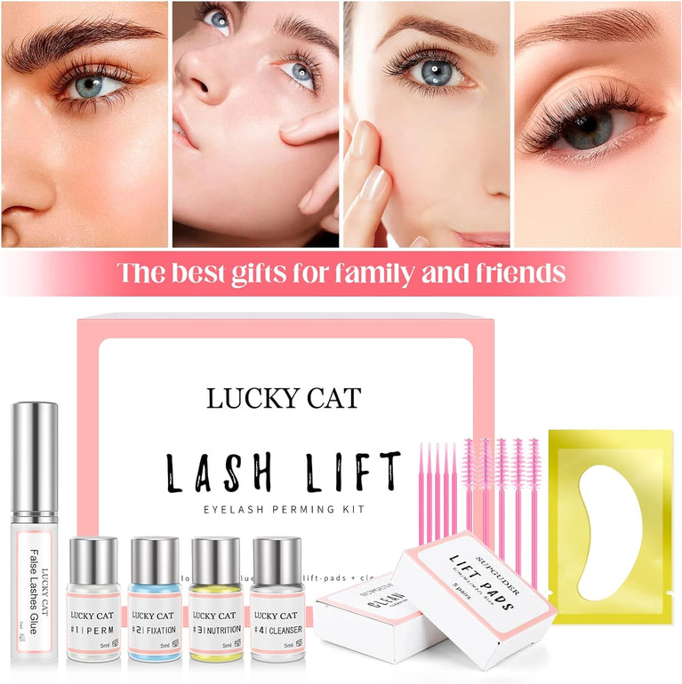 Professional Eyelash Perming Kit: Lash Lift and Curl for Salon and Home Use with Updated Glue Version, Suitable for Special Occasions and Everyday Beauty Enhancement