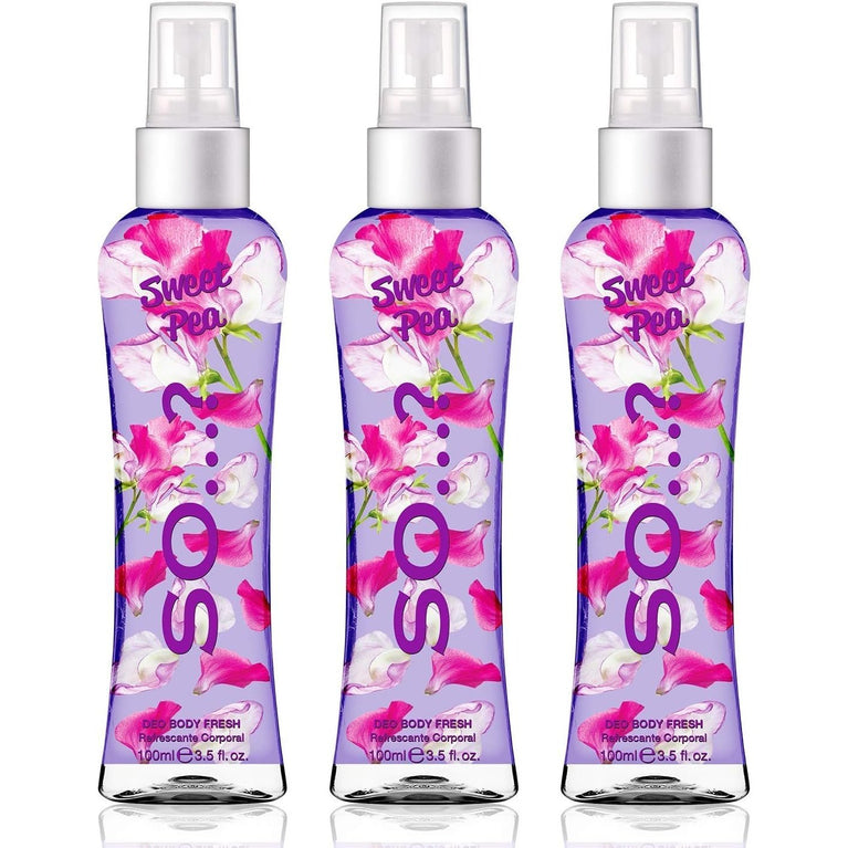 Sweet Pea Body Mist Bundle - 3 Pack of 100ml Fragrance Spray