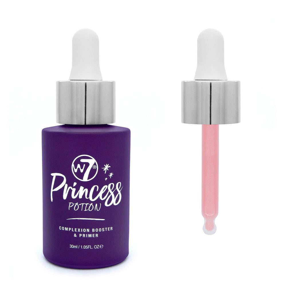 W7 Radiant Skin Purple Primer Drops - Flawless Makeup Base for Princess-Like Complexion