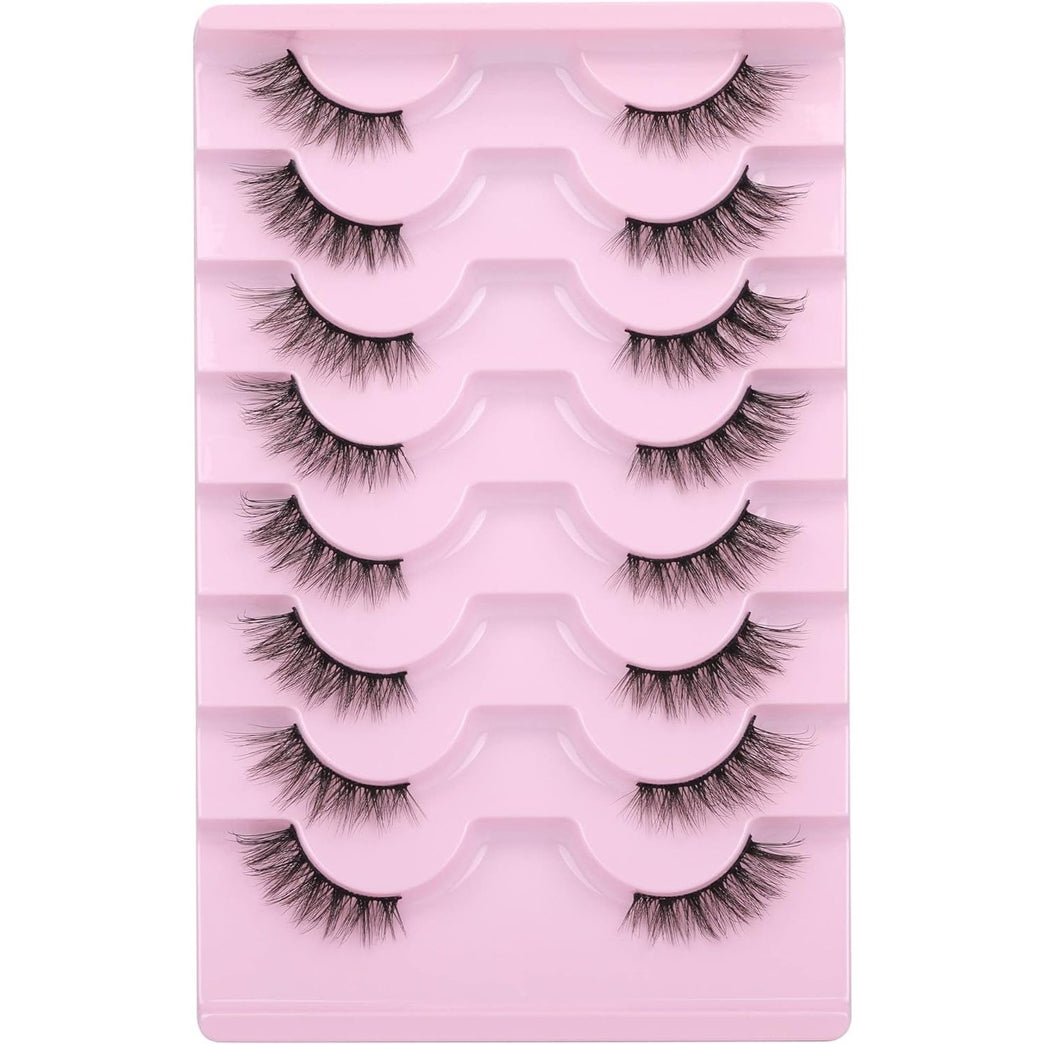 Mavphnee's 3D Cat Eye Accent False Lashes - Wispy, Fluffy & Natural Looking Half Lashes Multi-pack for Everyday Wear