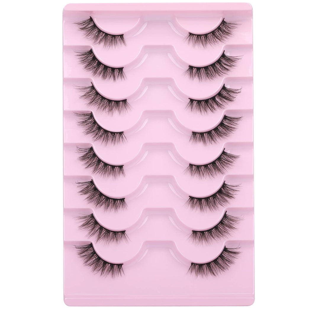 Mavphnee's 3D Cat Eye Accent False Lashes - Wispy, Fluffy & Natural Looking Half Lashes Multi-pack for Everyday Wear