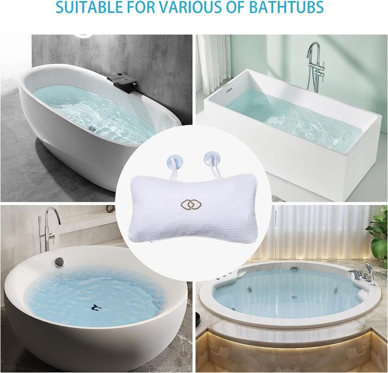 Luxurious Spa Bath Inflatable Pillow with Anti-Slip Support