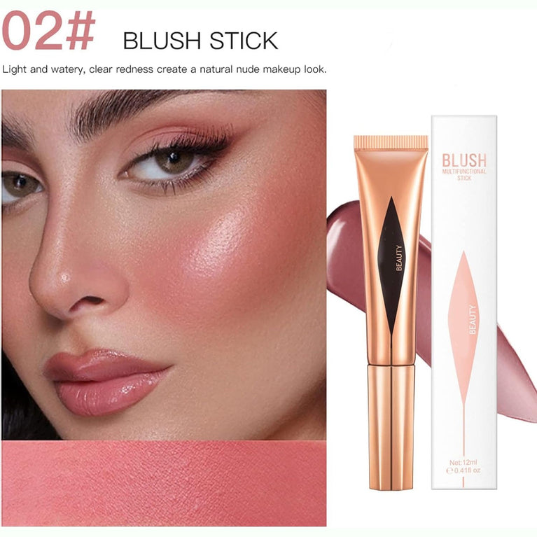 Versatile Cream Blush in Natural Pink - Dual Use for Cheeks and Eyes (#02)