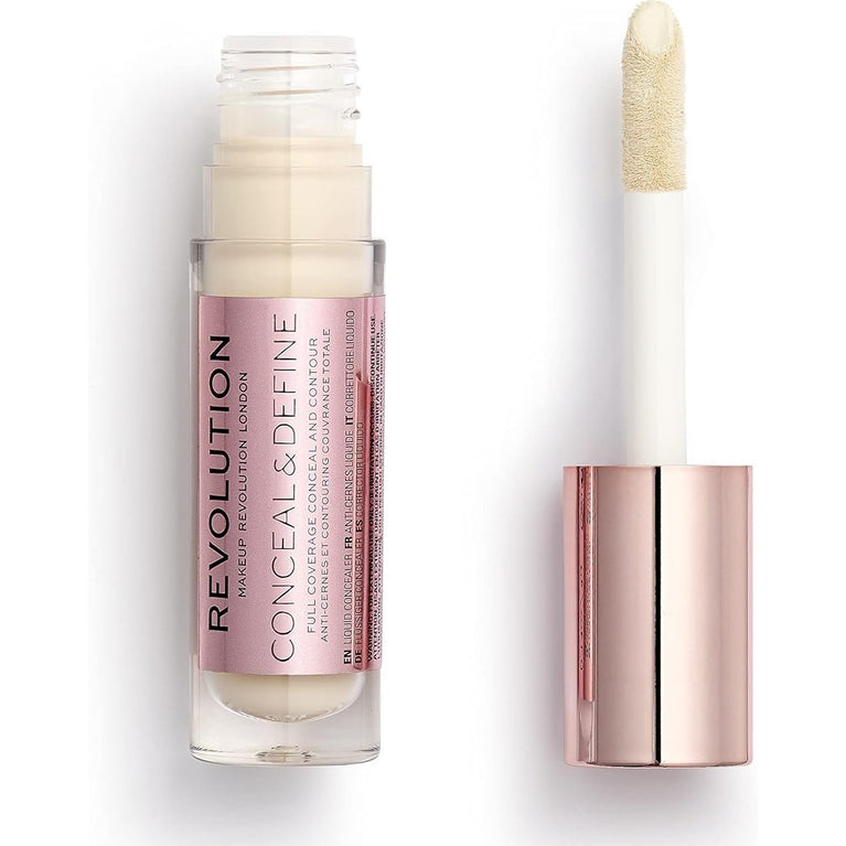 Makeup Revolution Vegan Full Coverage Concealer Pen for Long Lasting Matte Finish, C0.2 4ml