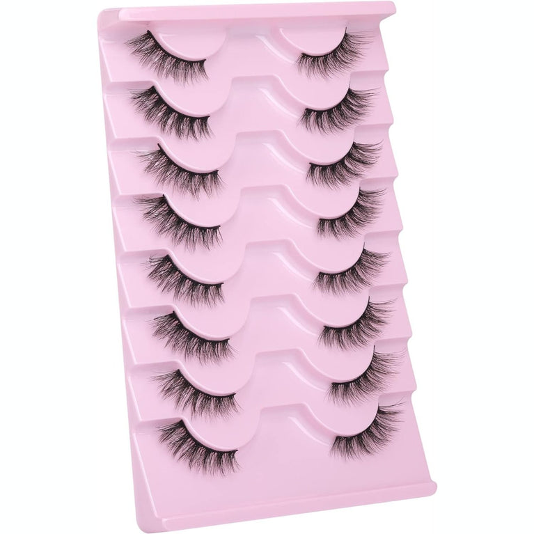 Mavphnee's 3D Cat Eye Accent False Lashes - Wispy, Fluffy & Natural Looking Half Lashes Multi-pack for Everyday Wear