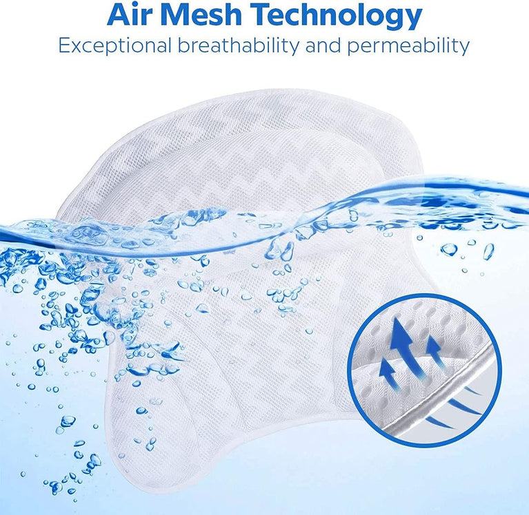 Ultimate Comfort Bath Pillow with 4D Air Mesh Headrest