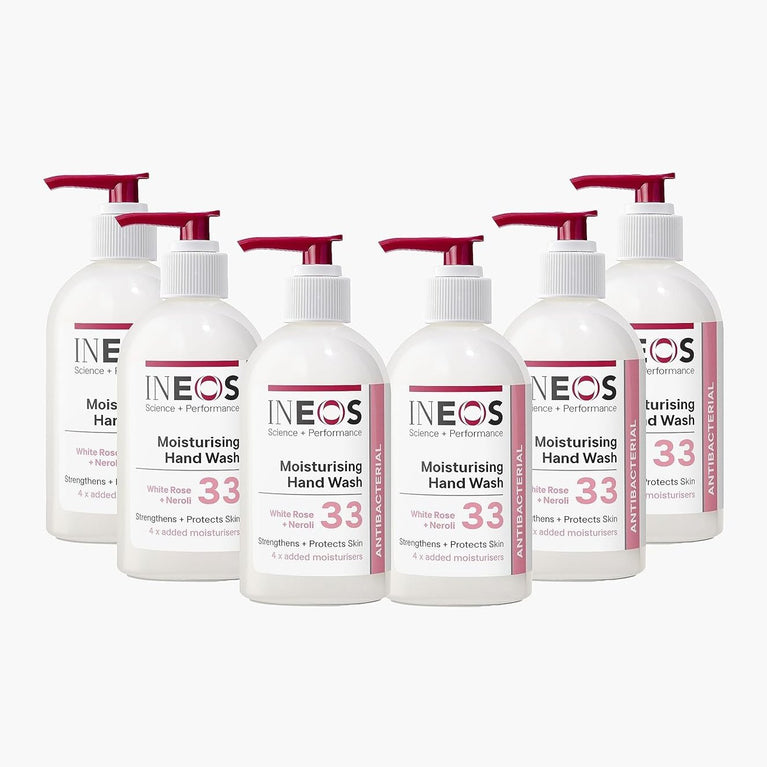 Luxurious INEOS Antibacterial White Rose + Neroli Hand Soap - 250ml (Pack of 6)