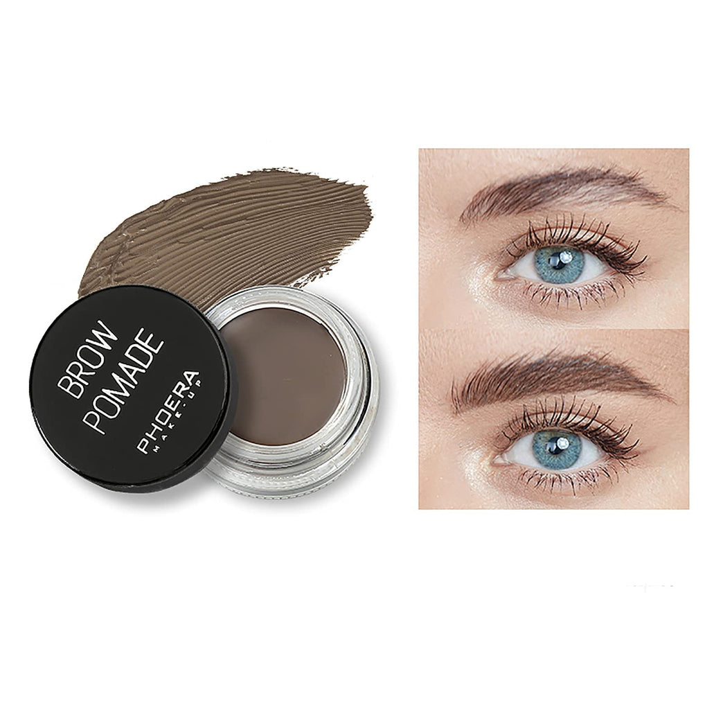 PHOERA Dark Brown Eyebrow Gel - Professional Makeup Pomade for 24-Hour Perfectly Defined, Waterproof, Smudge-Proof, and Sweat-Resistant Brows (#5)