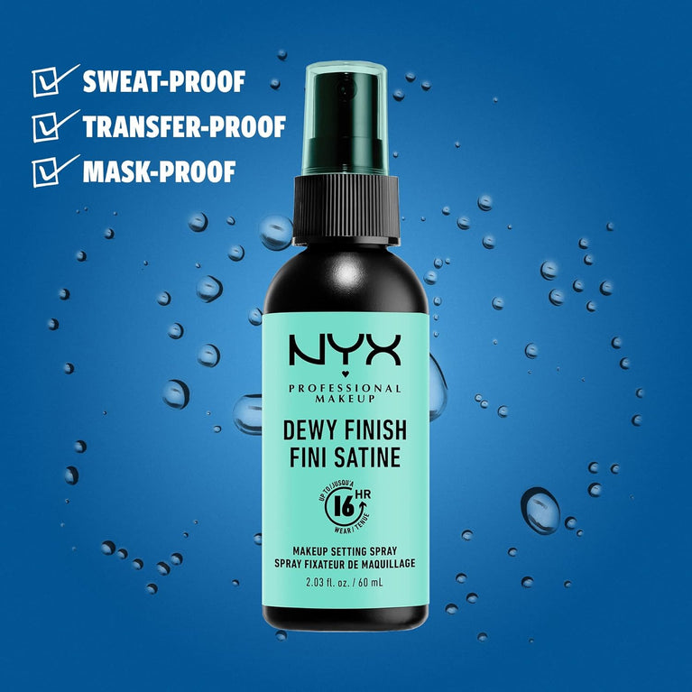 NYX Pro Makeup Dewy Finish Setting Spray for Long-lasting Makeup