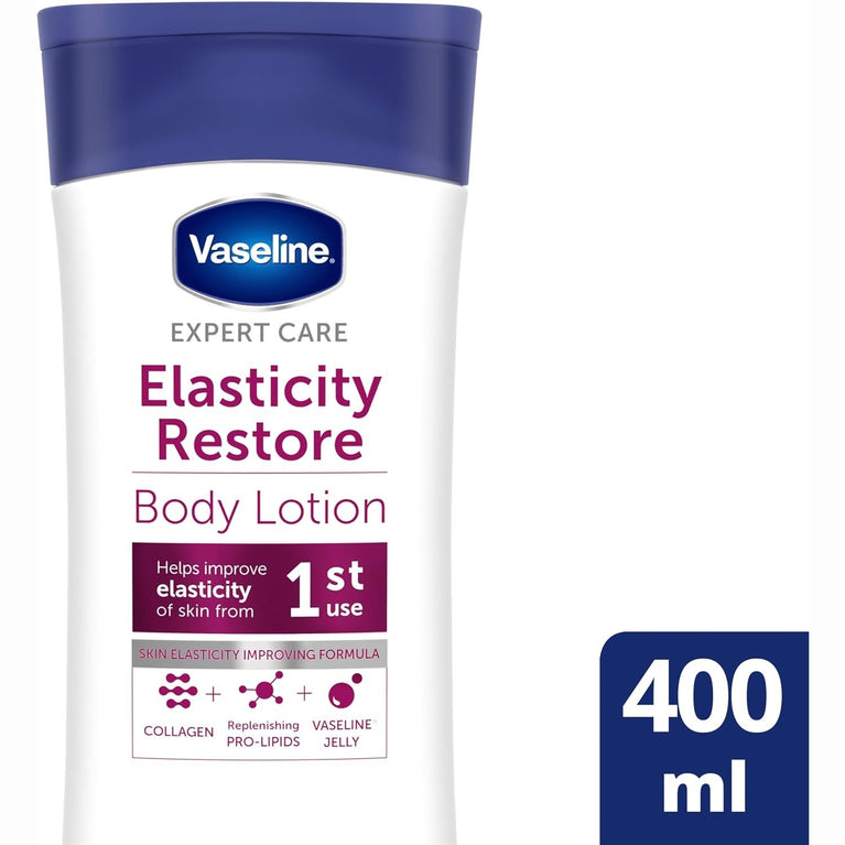 Vaseline Expert Care Elasticity Restore Body Lotion - 400 ml - Dermatologically Tested Moisturizer for Very Dry Skin