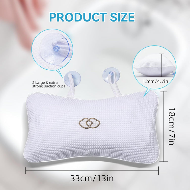 Luxurious Spa Bath Inflatable Pillow with Anti-Slip Support