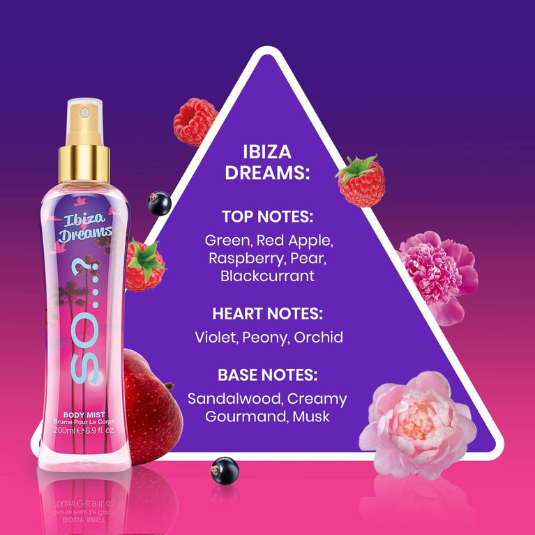 So…? Summer Escapes Women's Ibiza Dreams Body Mist Spray 200ml