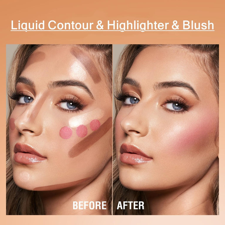 All-in-One Liquid Highlighter, Blush, and Contour Makeup Kit
