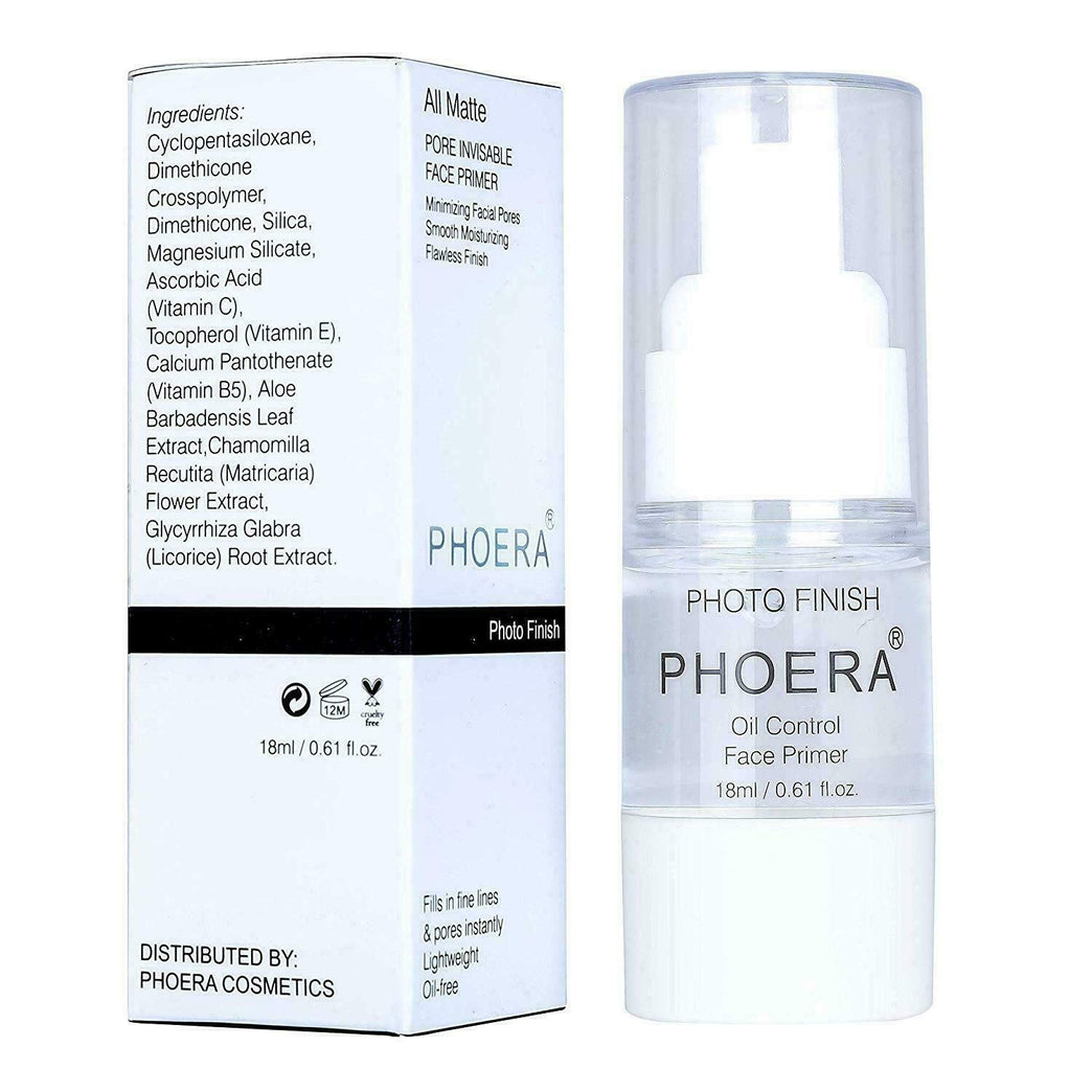 AQUAPURITY's PHOERA Primer - Cruelty-Free 18ML Makeup Base for Extended Flawless Coverage and Oil Control