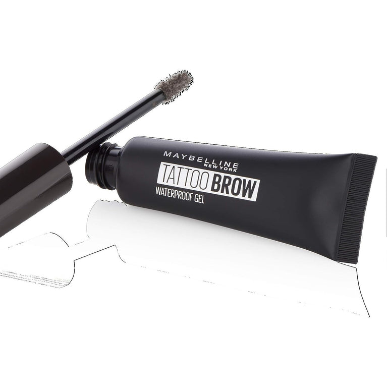 Maybelline Tattoo Brow Collection Waterproof Eyebrow Gel, Long-Lasting Full Definition, Smudgeproof, Shade 07 Black