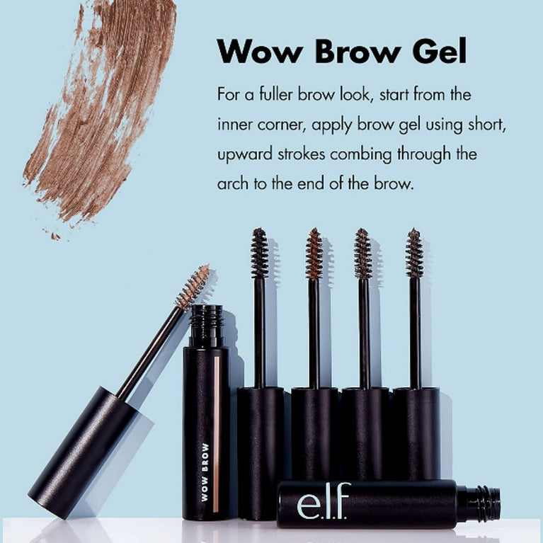 e.l.f. Ultimate Brow Enhancer, Volumizing Fiber-Infused Wax-Gel, Long-Lasting Brow Perfection, Vegan & Cruelty-Free, Neutral Brown, 3.5g