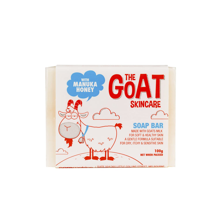 Pure Goat's Milk Soap Bar with Manuka Honey for Dry, Itchy, and Sensitive Skin