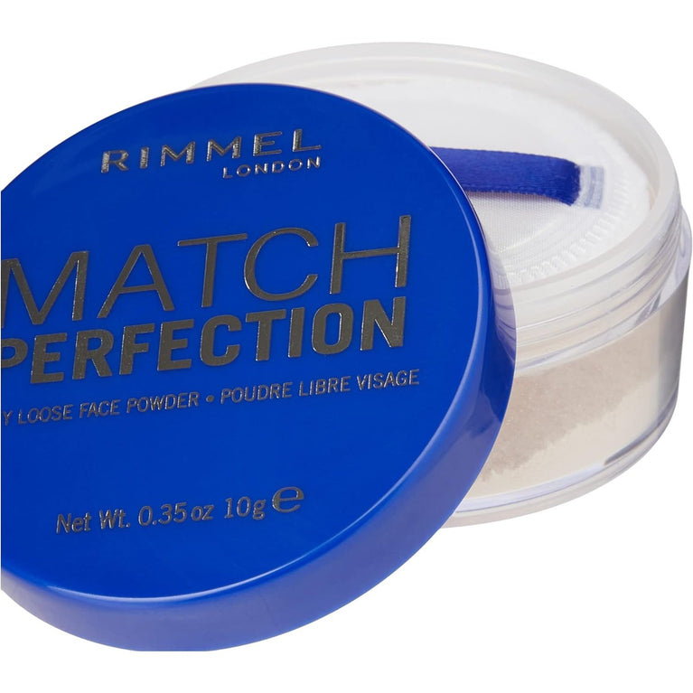 Rimmel London Perfection Match Transparent Face Powder, Dermatologically Tested, 10g