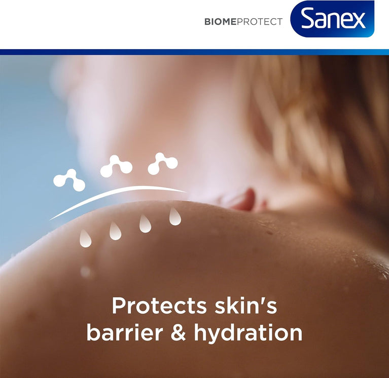 Sanex BiomeProtect Dermo Moisturising Shower Gel, 4 Pack, 720ml Pump Bottles