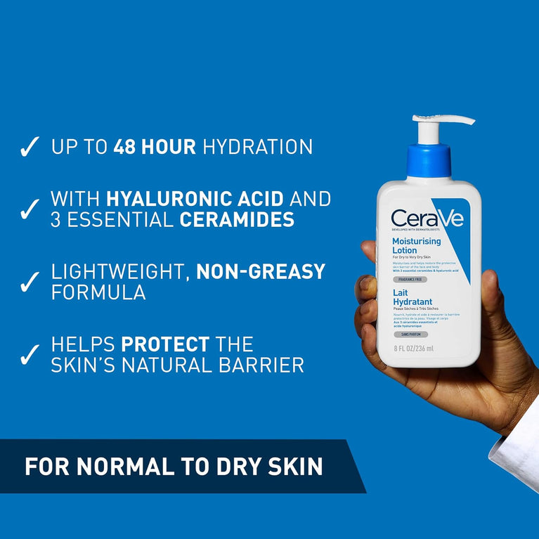 CeraVe Daily Hydrating Moisturizing Lotion, 236 ml (Pack of 1)