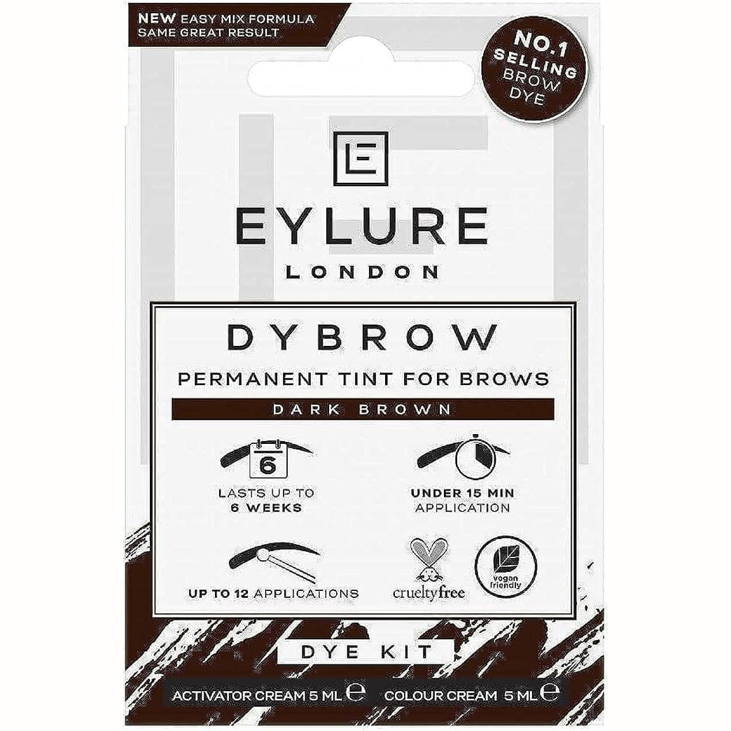 Eylure DYBROW Home Salon Eyebrow Dye Kit, Intense Dark Brown