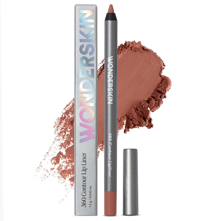 Wonderskin 360 Dimensional Lip Liner Pencil - Hydrating and Smudge-Proof Lip Contour in Saddle Shade, Vegan and Cruelty-Free