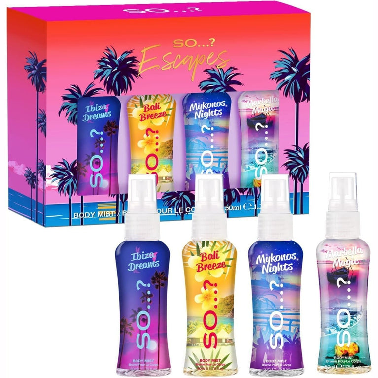 Summer Escapes Body Mist Gift Set Bundle