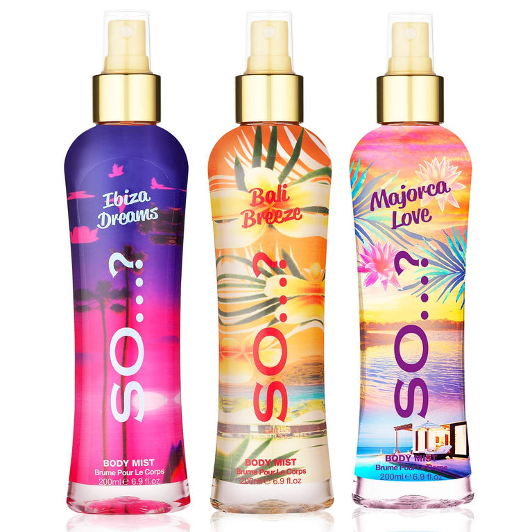 Summer Escapes Women's Body Spray Mixed Fragrance Bundle 200ml (Pack of 3)