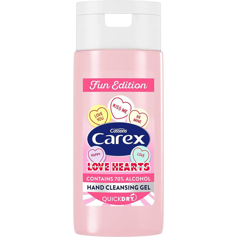 Carex Love Hearts Hand Gel Pack of 12, 50ml - Refreshing, Moisturizing, and Eco-Friendly