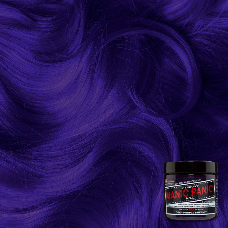 Manic Panic Classic Semi-Permanent Hair Dye 118ml (Deep Purple Dream) by Manic Panic