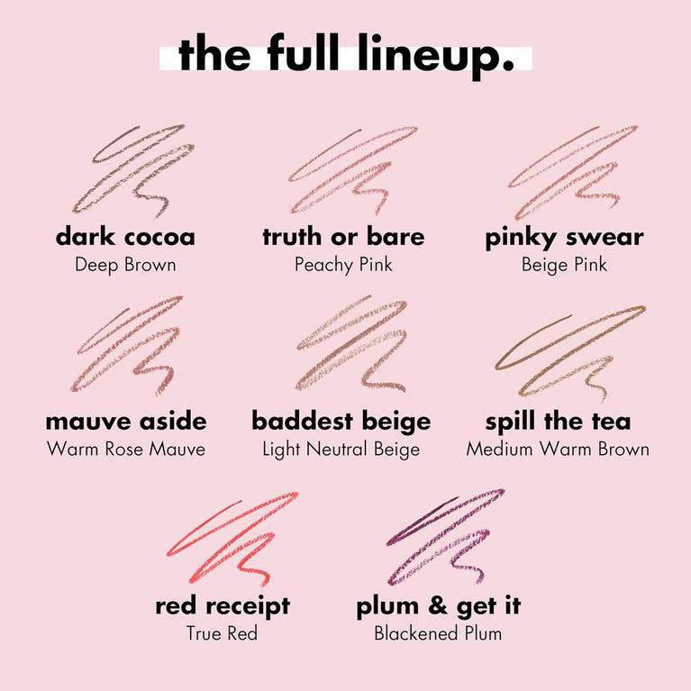 e.l.f. High-Pigmented Lip Sculpting Pencil, Creamy Glide Lip Liner, Semi-Matte Finish, Vegan & Cruelty-Free, Shade: Pinky Swear