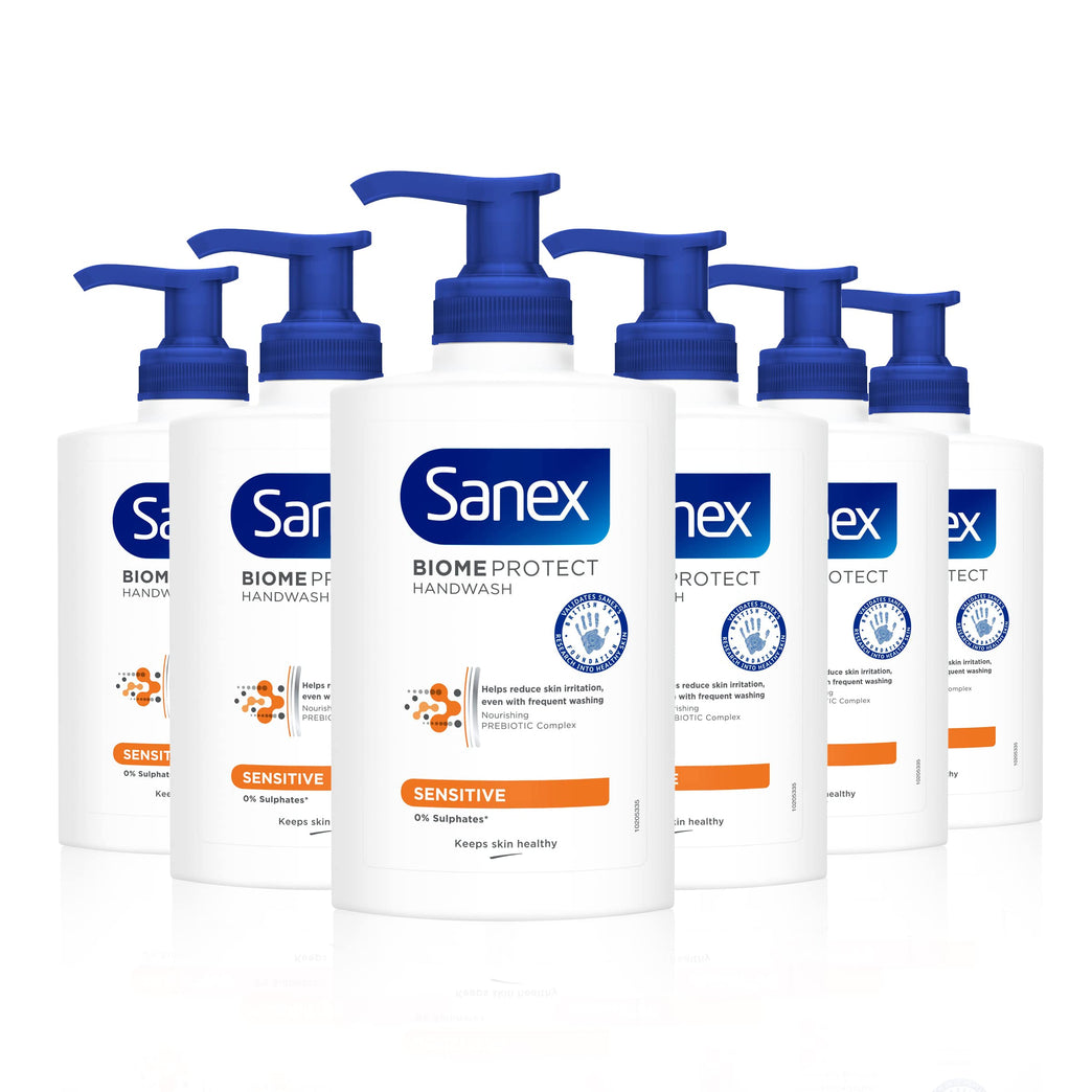 Sanex BiomeProtect Sensitive Liquid Hand Wash 6x250ml