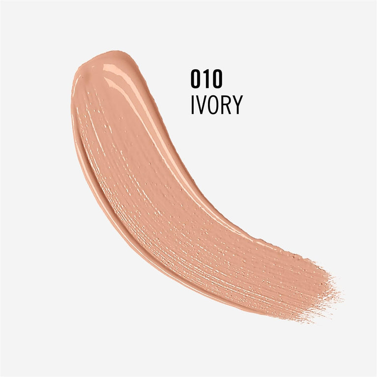 Rimmel Radiant Glow Concealer and Eye Brightener - Full Coverage in 10 Ivory, 7ml