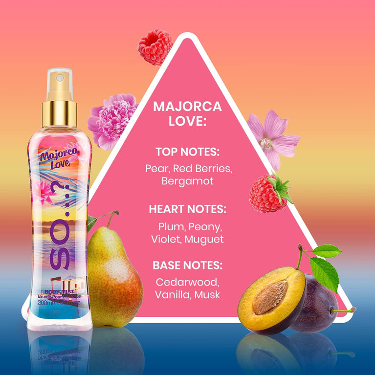 Summer Escapes Women's Body Spray Mixed Fragrance Bundle 200ml (Pack of 3)