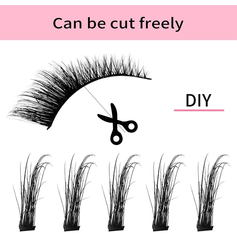 Fairy Cat Eye 3D False Eyelashes, 10 Pair Pack, Natural Lightweight Fluffy Strip Lashes, Waterproof Reusable 18mm Mink-like Lashes for Women and Girls