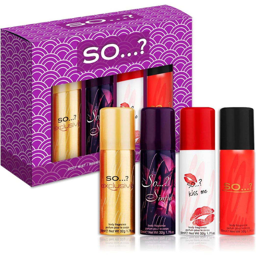 So…? Iconic Women's Mini Galore Gift Set - 4 x 50ml Fragrance Sprays