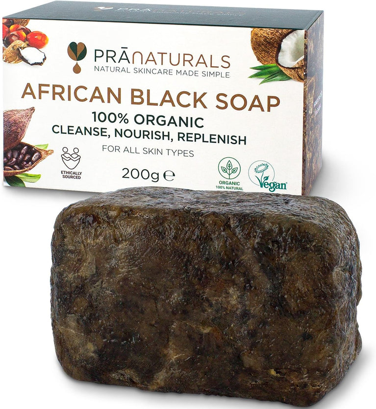 Ethically Sourced PraNaturals African Black Soap - 200g