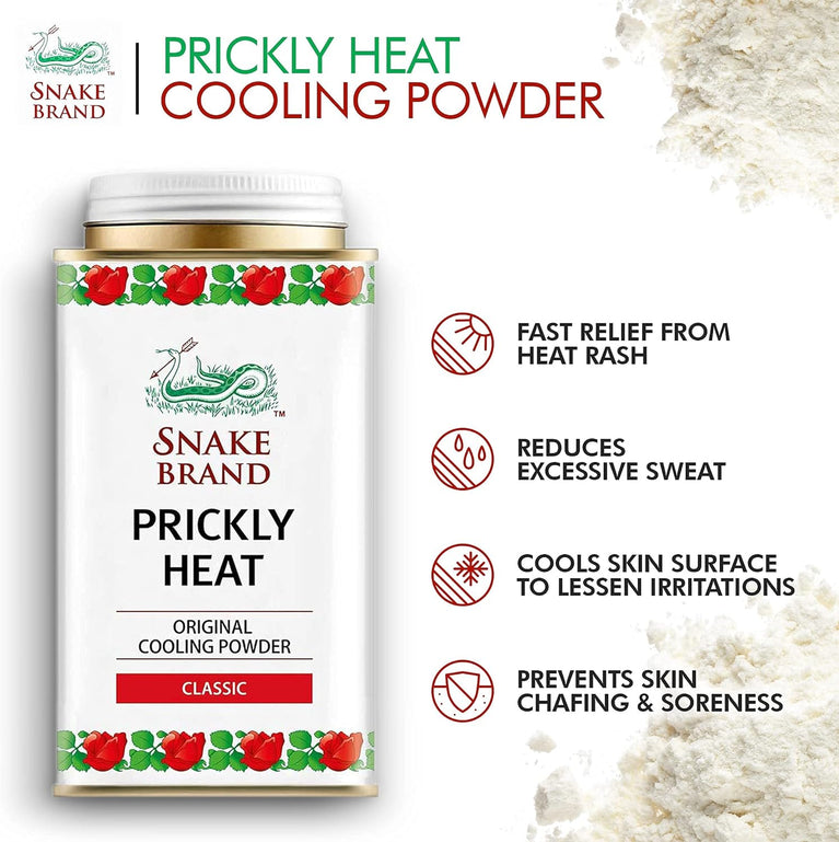 Snake Brand Prickly Heat Powder (140 grams)