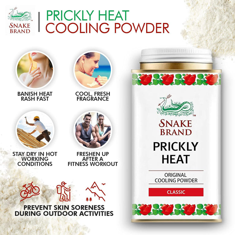 Snake Brand Prickly Heat Powder (140 grams)