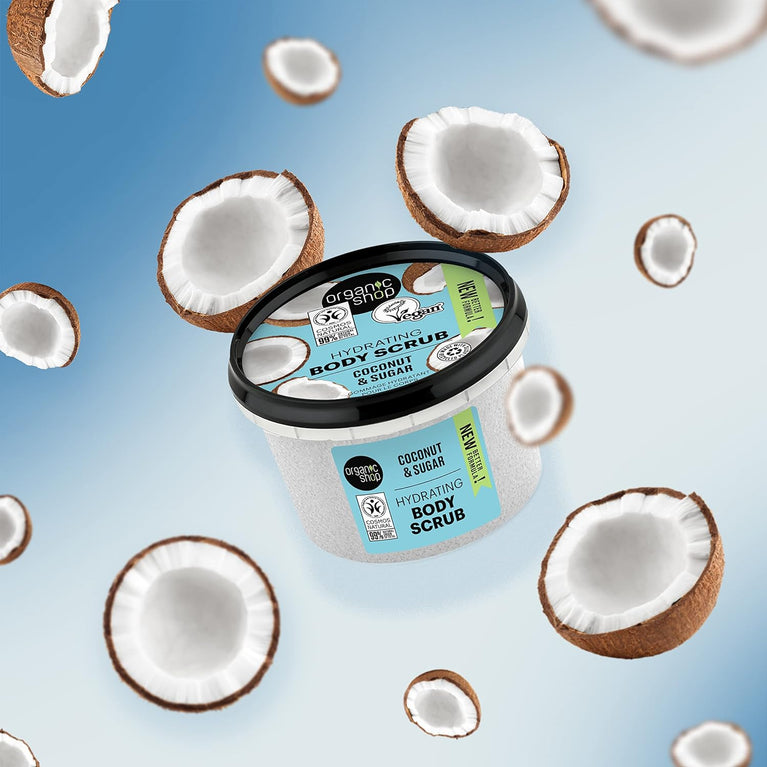 Hydrating Coconut Body Scrub with Organic Oil and Natural Sugar