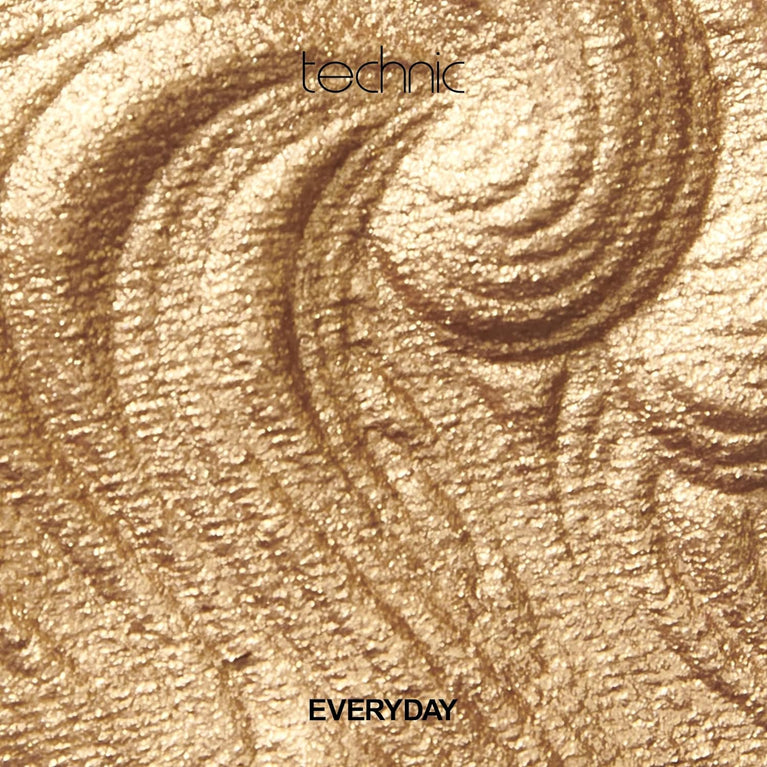 24CT Gold Radiance Boost: Technic's Get Gorgeous All-Day Wear Highlighting Powder - Versatile Shimmer Face Makeup Compact