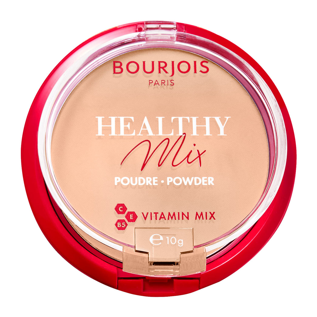 Bourjois Golden Ivory Healthy Mix Compact Powder - Long-Lasting, Mattifying Blend with Vitamin Infusion for a Revitalized Appearance